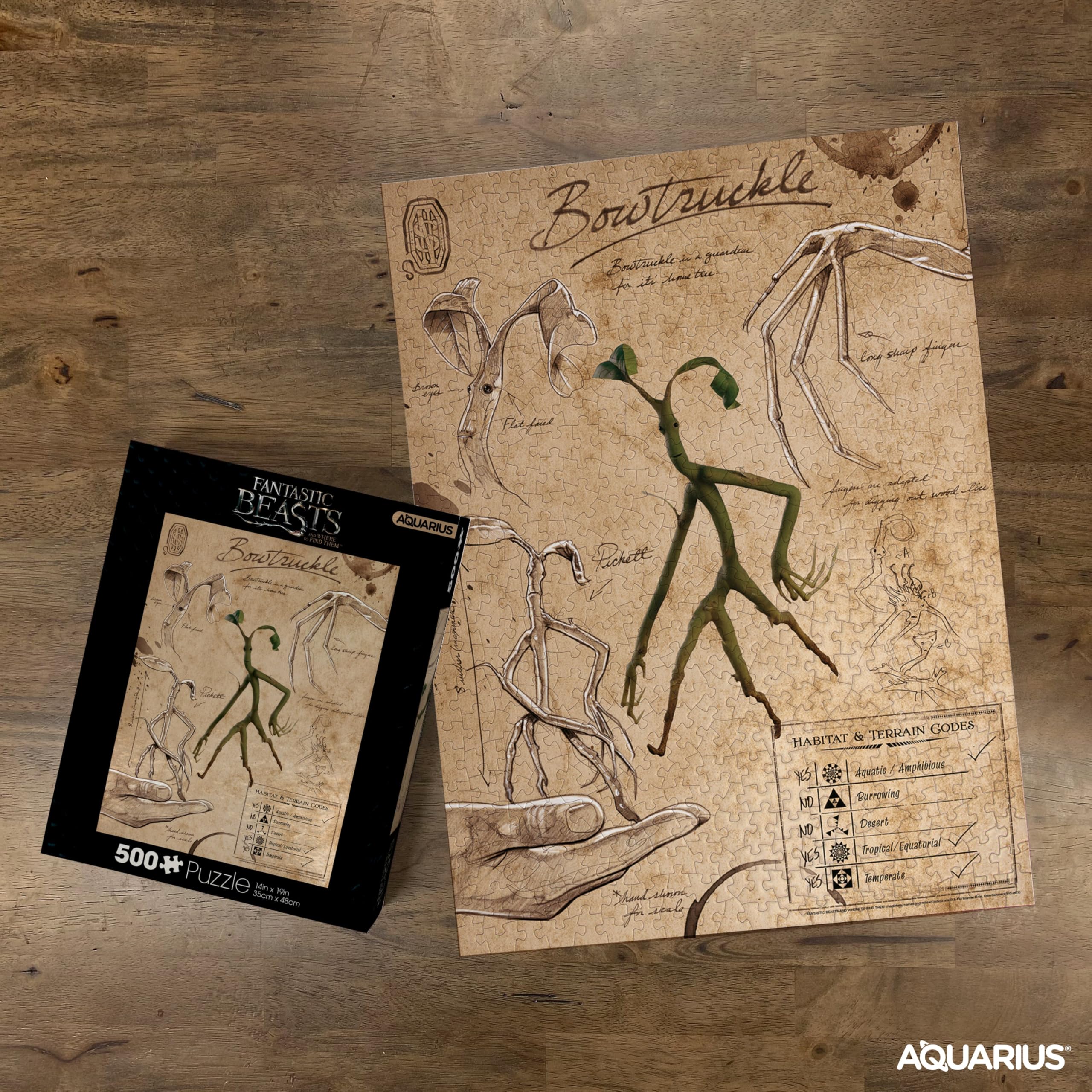 AQUARIUS Fantastic Beasts Bowtruckle (500 Piece Jigsaw Puzzle) - Glare Free - Precision Fit - Officially Licensed Fantastic Beasts Merchandise & Collectibles - 14x19 Inches - Image 3