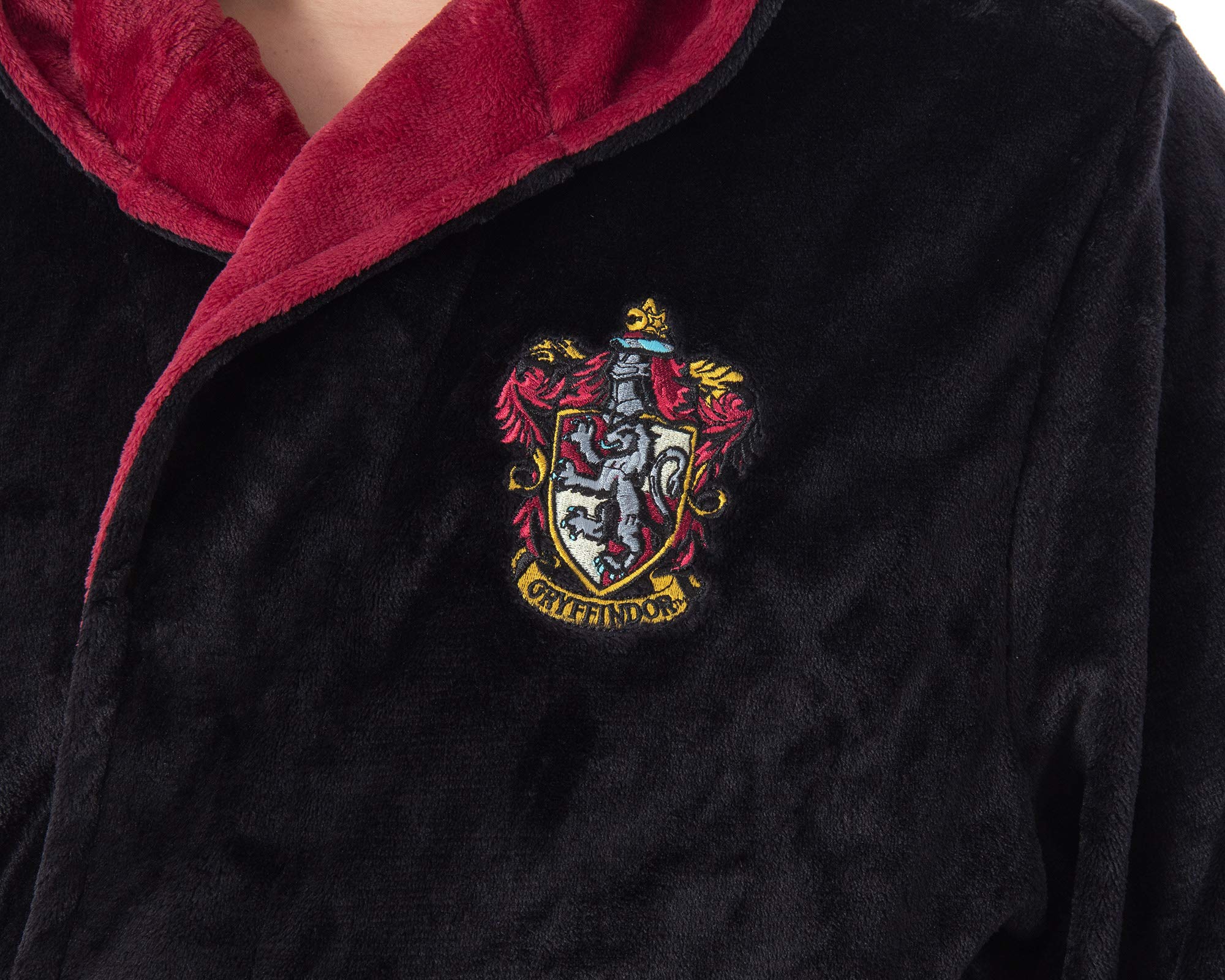 Harry Potter Adult Fleece Plush Hooded Robe - Gryffindor, Slytherin, Ravenclaw, Hufflepuff, Hogwarts - Image 3