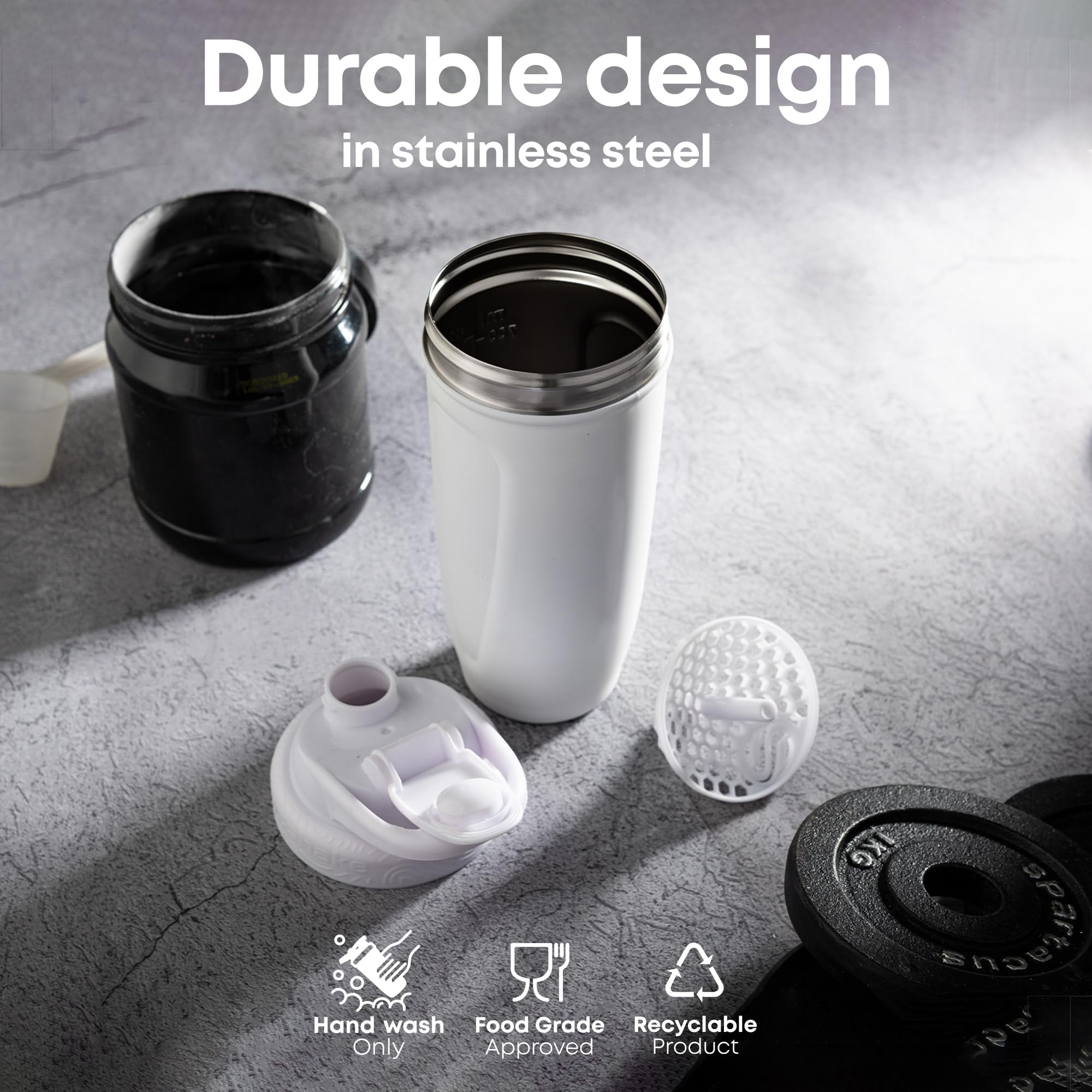 Smartshake Reforce Stainless Steel Harry Potter Dark Mark Logo Shaker Bottle (900 ml/30 oz) | Light Weight Resistance Sports Shaker Bottle with a Soft Lid | Leakproof, BPA Free & DEHP Free - Image 3